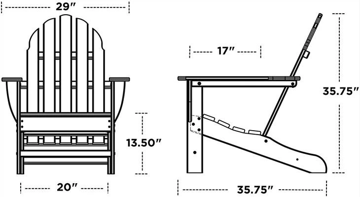 Folding Easy Installation Adirondack Chair